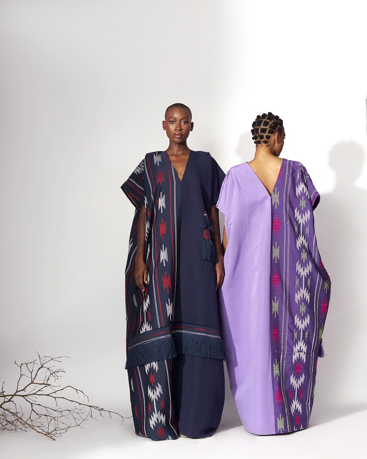 Ivie Navy/Lilac Kaftan - Hertunba