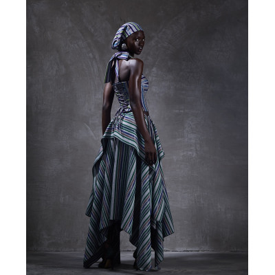Ure Skirt in Grey Multi-Color