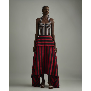 Ure Woven Skirt in Red