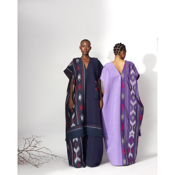 Ivie Navy/Lilac Kaftan