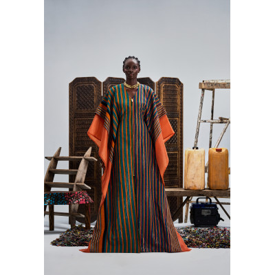 Acha Tangerine Kaftan